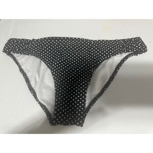 California Waves Womens Black White Polka Dot Bikini Swim Size M